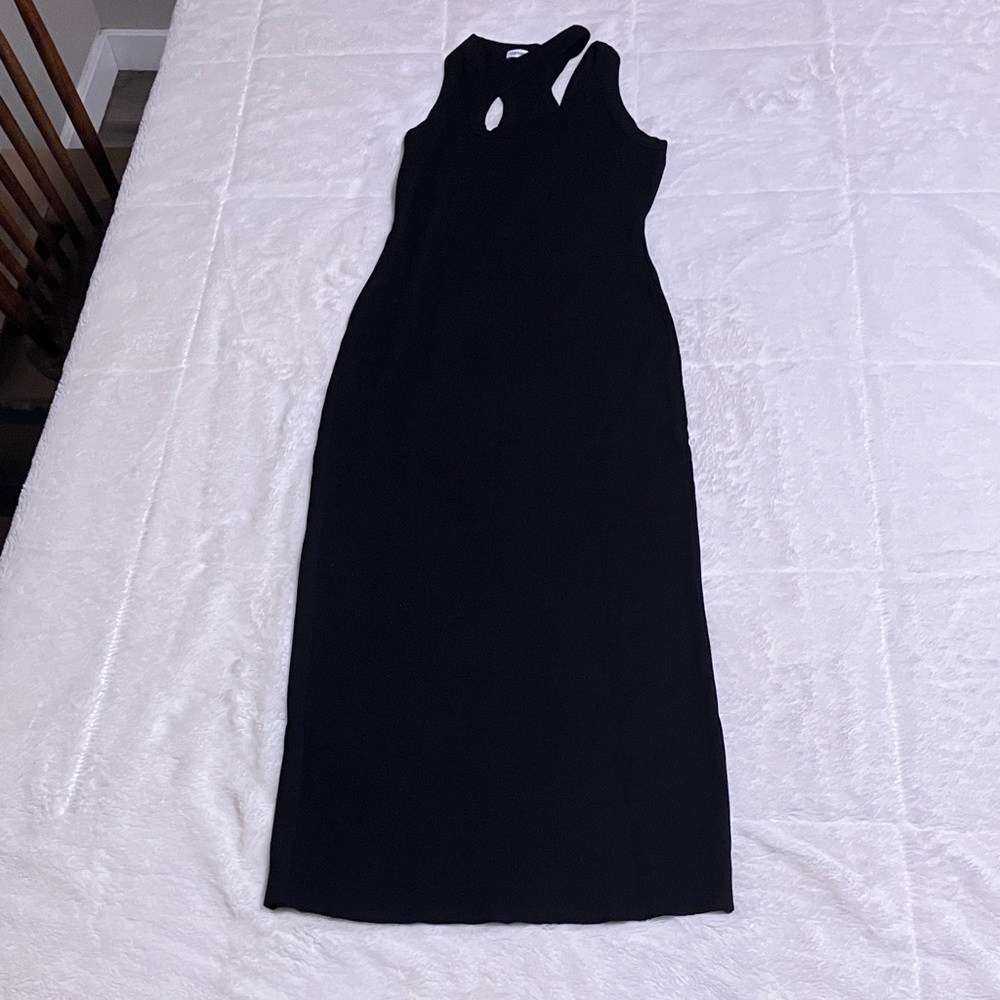 Cotton Citizen Black Sleeveless Maxi with Keyhole Neck